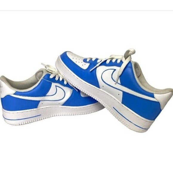 Nike Air Force 1 '07 CW2288-111 White Blue Sneakers Size US 11 Mens 12.5 Women - Picture 8 of 12
